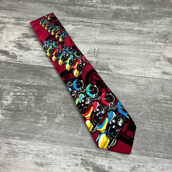 Ralph Marlin Other - Ralph Marlin Harley Davidson Lineup Motorcycle Pattern Tie